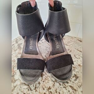 Pedro Garcia Yola Black Suede Heels size 36/6 US